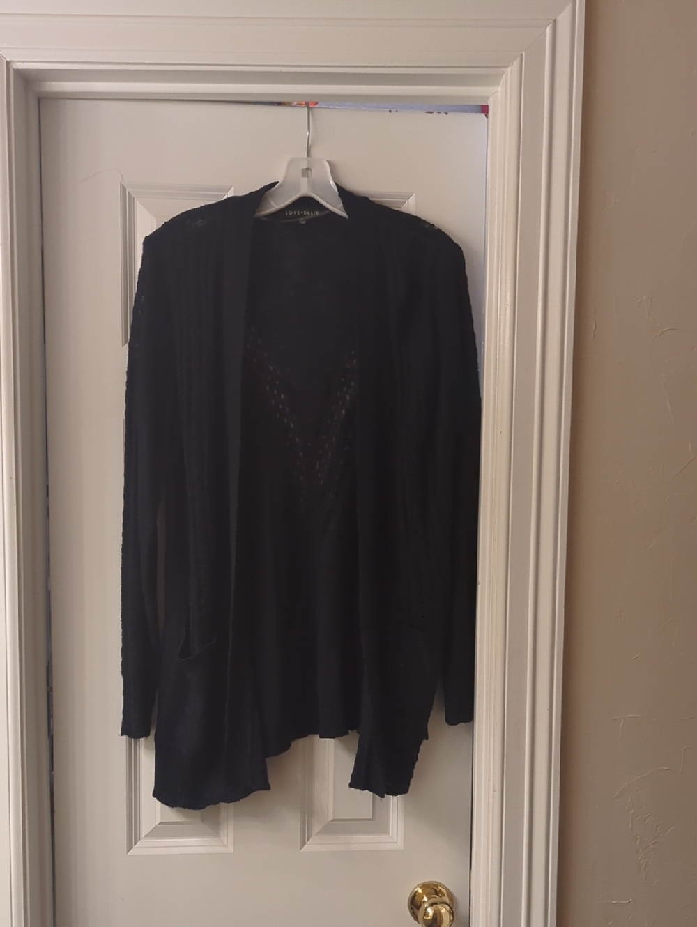 Lightweight Open-Front Navy Women's Sweater Cardigan